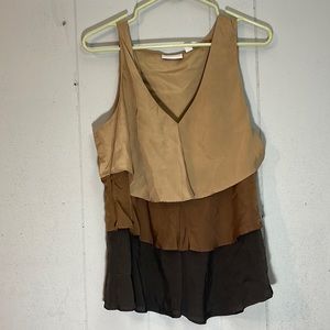 3 Toned Brown Tank Top